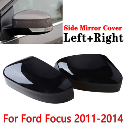 Ultimate Components Black Wing Mirror Cover Caps – Pair For Ford Focus Mk2 Hatchback (2008-2011)