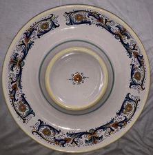 Deruta Ceramics Made In Italy 12” Round Chip And Dip Bowl