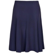Ladies Half Elasticated Waist Skirt Women Plain Soft Stretch Flared UK Size 8-22