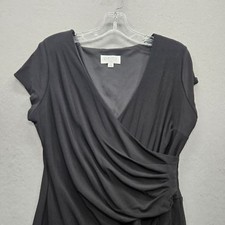 Kasper Dress Women's 10 Black Wrap Design Dress