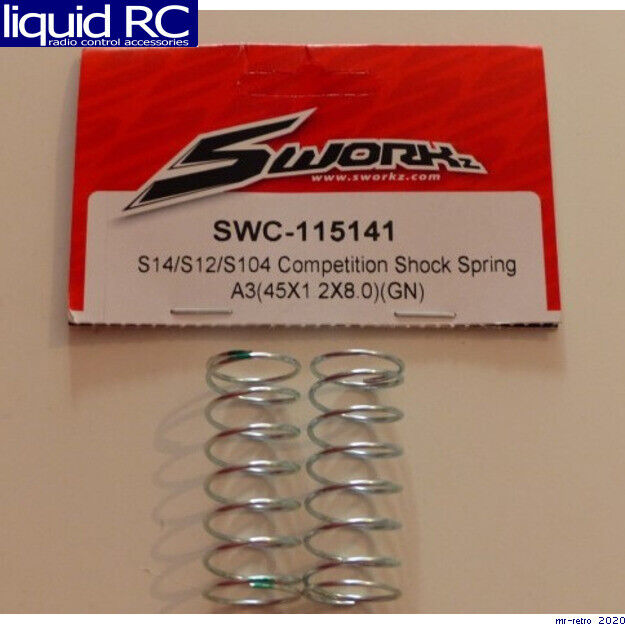 SWORKz C115141 1/10 Competition Shock Spring A-3 (45X1.2X8.0)(GN)(2)