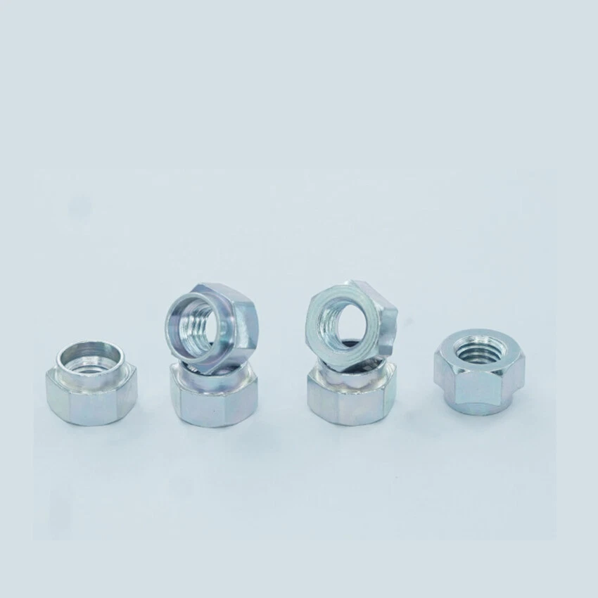 M5 M6 M8 M10 M12 Sechskant-Nietmuttern Verzinkt Einpressmutter Stufenmuttern - Bild 2 von 4