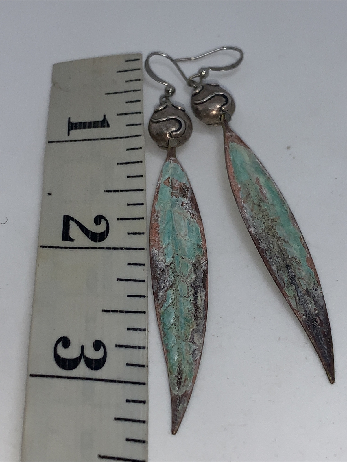 hand crafted copper sterling silver earrings - image 5