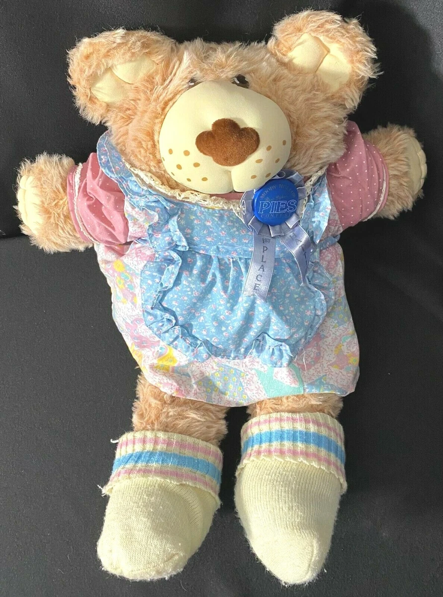 Vintage Cabbage Patch Kids Furskin Teddy Bear Hattie Moody Hollow