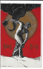 1912 Italian Art Military Propaganda Postcard Torino 3 Corso Academia Militare