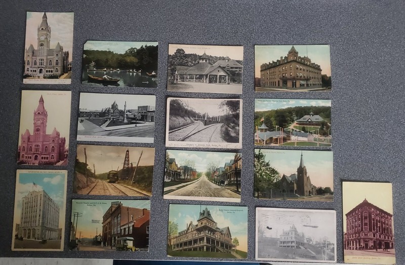 16 Antique Butler PA Postcards & 3 Bonus Cards Hotel Rudolf, Kennywood, Carter