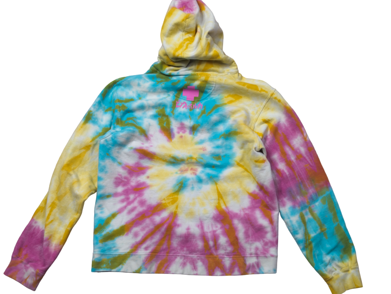 Pink Dolphin Hoodie Sweatshirt Men Size Small Colorful Tie Dye eBay