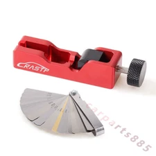 Matte Engine Spark Plug Gap Gapper Tool with 32 Blades Measuring Tool Metric SAE