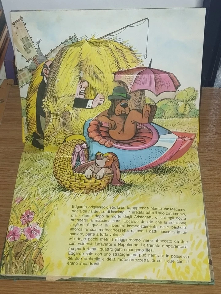 1973 - WALT DISNEY - GLI ARISTOGATTI - AUGURI MONDADORI - LIBRO POP-UP - Immagine 4 di 4