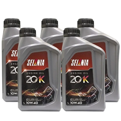 Kit 5 Lt OLIO MOTORE PETRONAS SELENIA 20K SAE 10W40 ACEA A3 API SL/CF 9.55535-G2