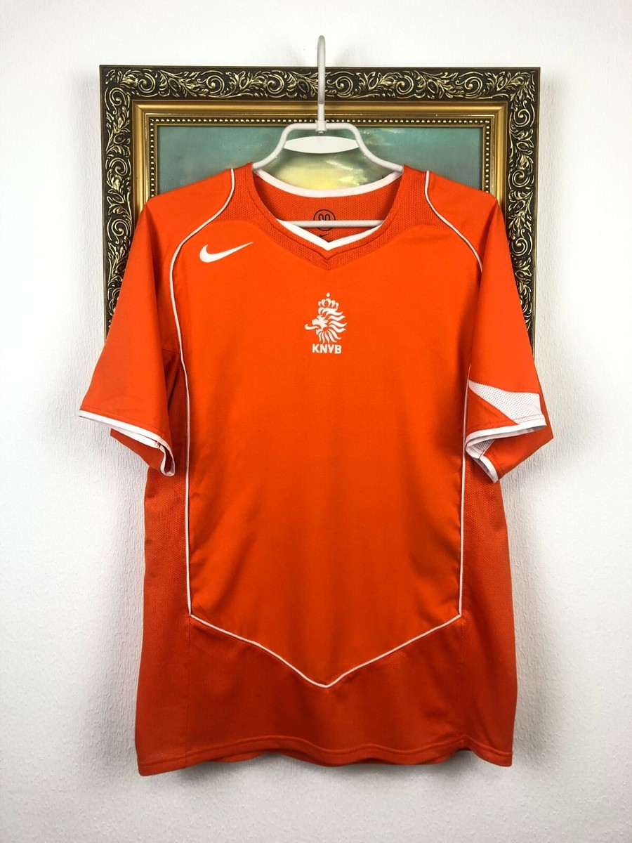 Netherlands Home football shirt 2004 Soccer Nike #10 Nistelrooy