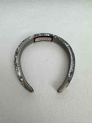 Gucci Silver Sequin Satin Hairband | eBay display picture 1