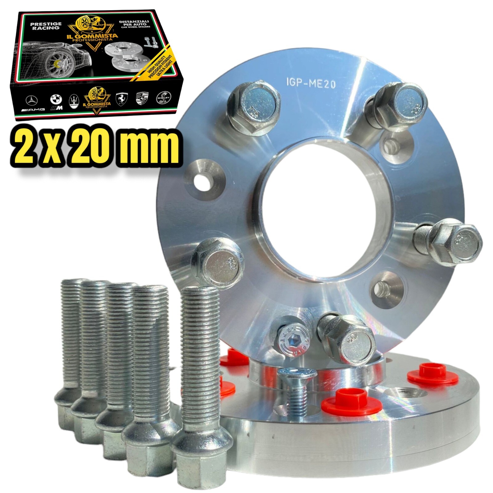IGP 2 Distanziali Ruote 20 mm X Bmw Serie X6 F16 dal 2014 al 2019 Suv 5x112 74.1