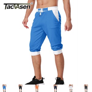 Breathable Mesh Capri Shorts Men's Gym Workout Running Sports Short Casual Pants