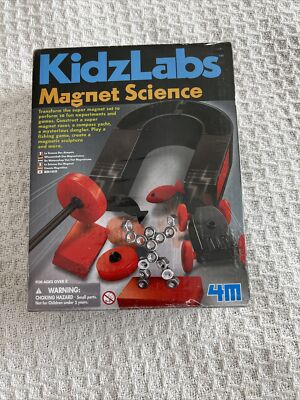 4M Kidzlabs Magnet Science, 10 Experiments and Games, Construct Super Magnet