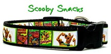 Scooby Snacks dog collar handmade adjustable buckle collar 1" wide or leash 