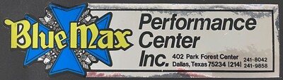 #ad VRHTF RARE NHRA BLUE MAX PERFORMANCE CENTER DALLAS TX DIE CUT STICKER 3#x27; X 12quot; $19.99