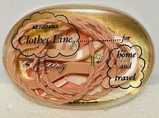 Vintage Midcentury Celebrity Adjustable Clothes Line Launderette for Travel NOS