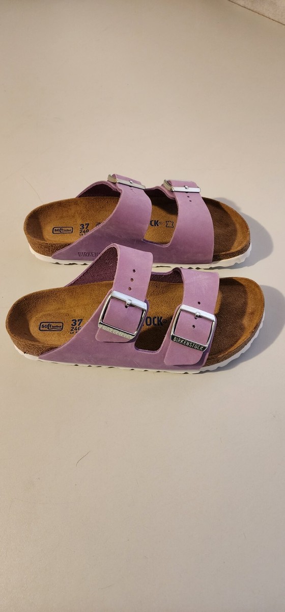 サンダル・ミュール BIRKENSTOCK ARIZONA - Slipper sandal (1029267 LAVANDER) Birkenstock Lavender Arizona Big Buckle Oiled Leather