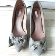***ZARA*** PUMPS  Gr. 6  (39) ~Silbergrau~ Wildleder / Keilabatz
