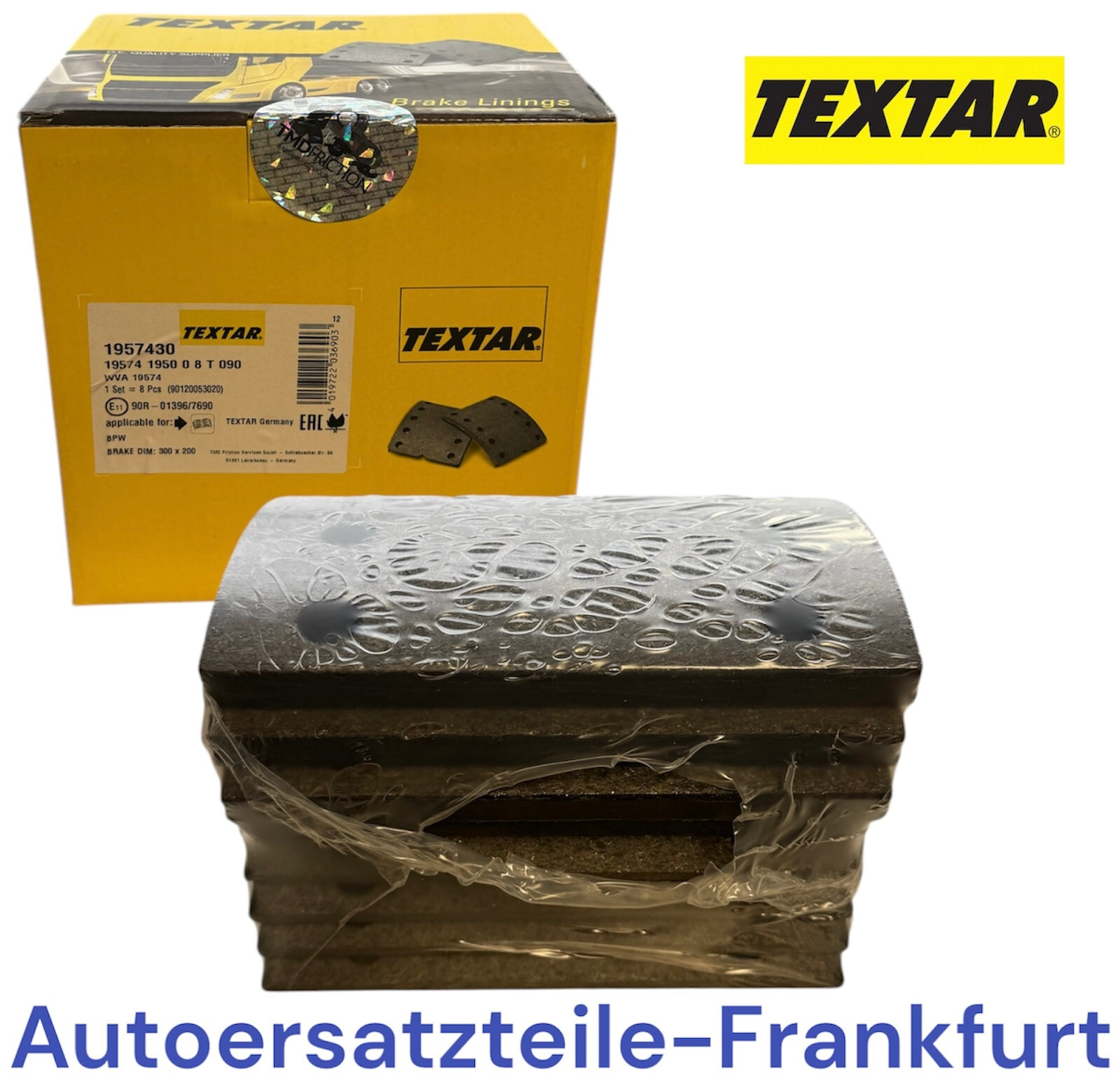 TEXTAR 1957430 Kit pastiglie freno, ganasce freno a tamburo per BPW MERITOR
