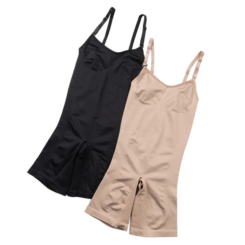 Seamless Bodysuit for Women Tummy Control Shapewear Mid-Thigh Full Body Shaper - Picture 10 of 35