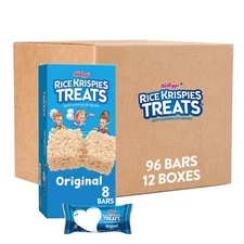 Rice Krispies Treats Marshmallow Snack Bars 96 Count Original Flavor
