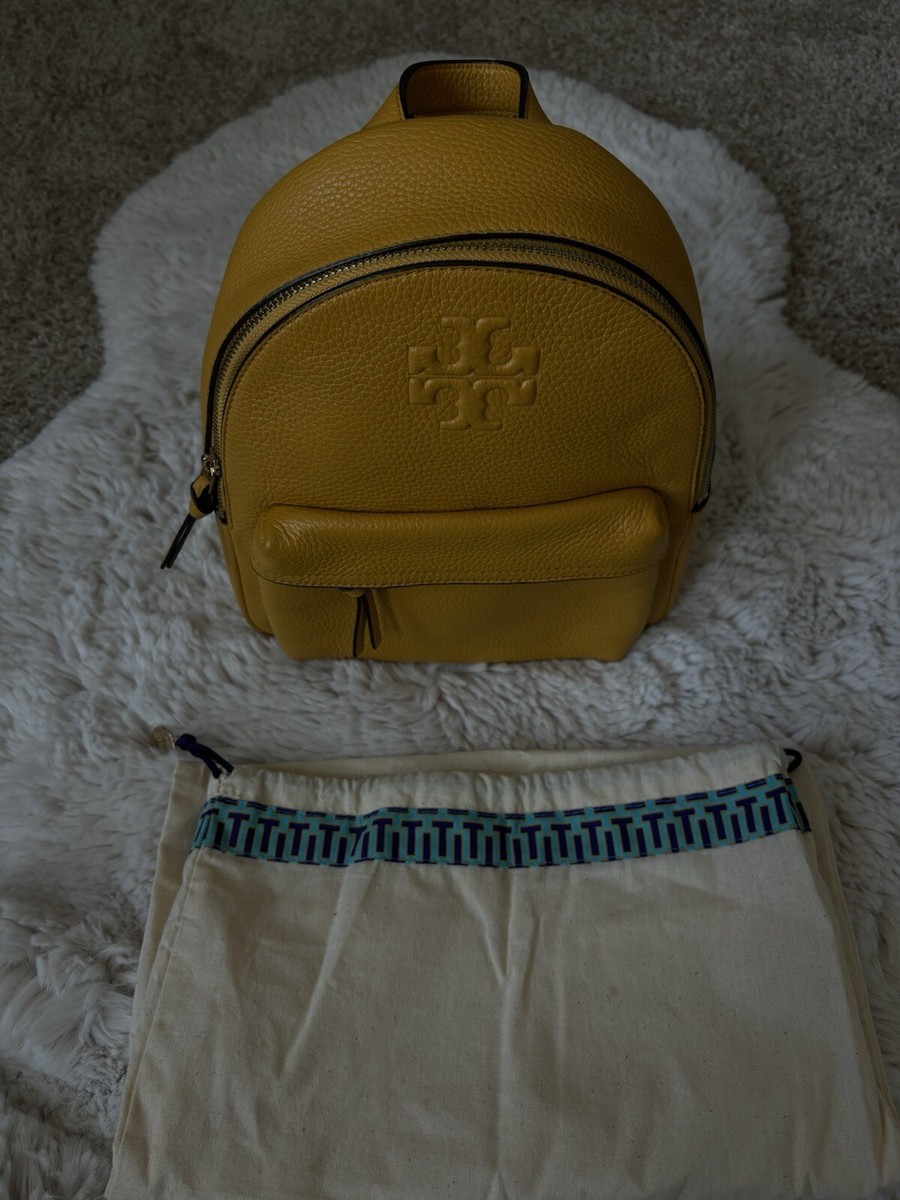 Tory Burch Thea Solarium Yellow Pebbled Leather Mini  display picture 3