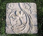 Tuscan flower stepping stone concrete plaster mold 12" x 12" x over 1" thick