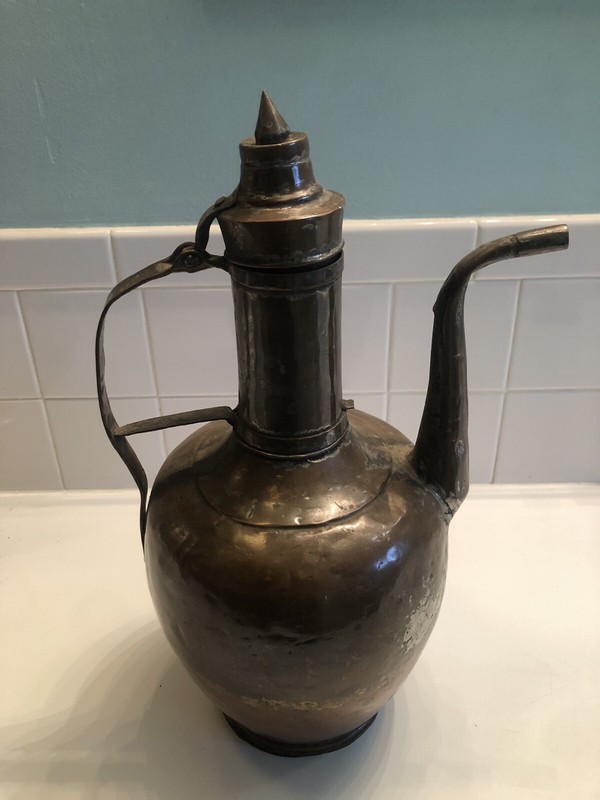 Vintage Hand Hammered  Copper Tea Kettle Teapot