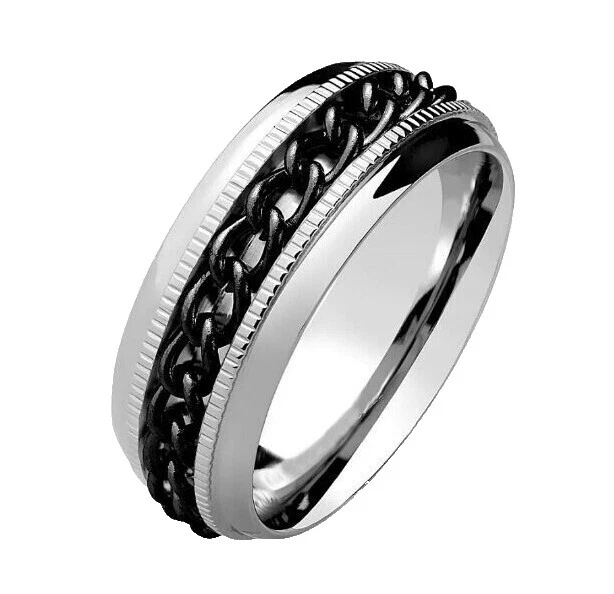 Surgical Steel Band Rings without Stone for Men