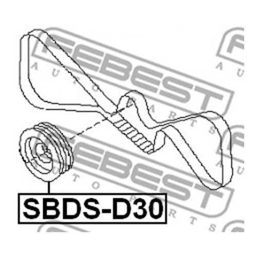 Belt Pulley crankshaft FEBEST for Legacy SBDS-D30 Top German Quality - Picture 2 of 6