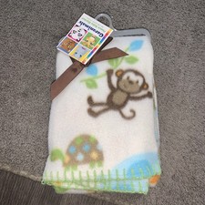 Garanimals Monkey Turtle Elephant Fleece Blanket