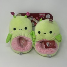 Squishmallows Valentine's Day Grasshopper Slipper Child Size 2/3 BRAND NEW