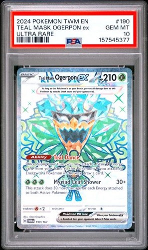 Teal Mask Ogerpon ex graded PSA 10 for sale on eBay