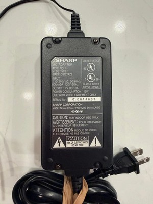 Sharp AC Adapter Power Supply UADP-0312TAZZ 7V 1.3A 15W Charger Cord