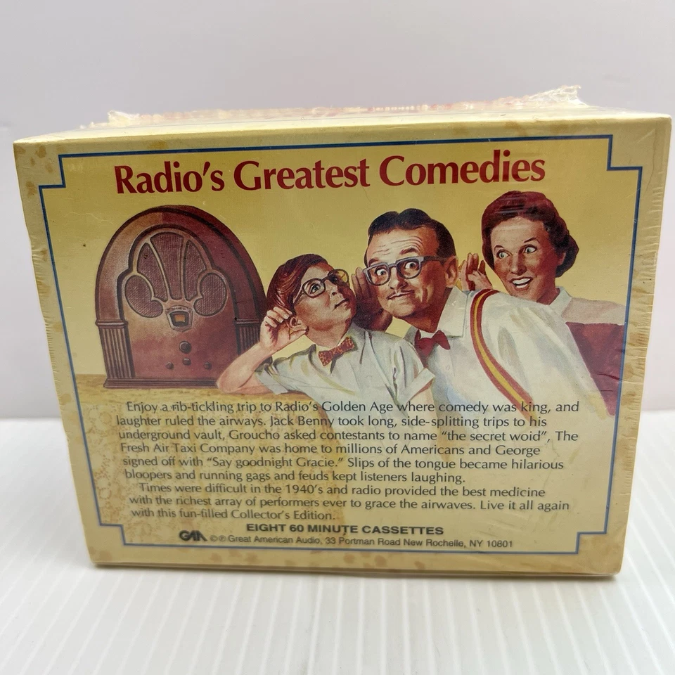 Radio's Greatest Comedies 8 Cassette Box Set (60-min each) Sealed, New (1992) - Image 4 of 4