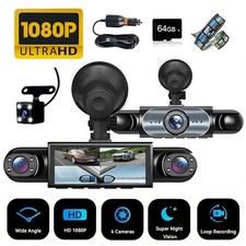 360  4 Channel 1080P HD Car Dash Cam Front and Rear Inside Left Right  Camera