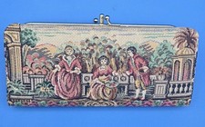RARE NWOT Vtg Baronet Tapestry Floral Kiss Lock Clutch Wallet Purse Excellent