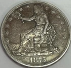 1875-S United States Trade Dollar-AU Details