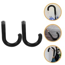 2 Pcs Rain Umbrella Handle Replacement Curved Grip Compact Handle