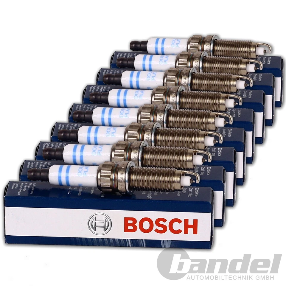 8X BOSCH BOUGIE DOUBLE PLATINE Adaptée Pour BMW F10 550I 650I 750I X5 X6 50I - Photo 1/1