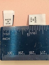 MADE IN USA WOVEN LABELS UNBRANDED (LOT 100,000PCS)- COLOR: WHITE