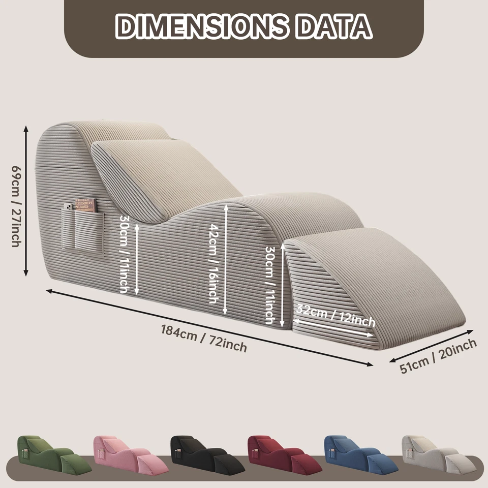 Silla de yoga chaise salón diván cama sofá curvo silla yoga reclinable sofá de yoga Foto 3 de 4