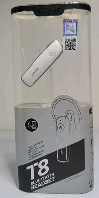 REMAX T8 (RB-T8) Bluetooth 4.1 Wireless Headset EARPHONE White New  Sealed NIB