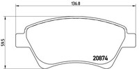 Brembo Bremsbelagsatz Scheibenbremse Prime P 68 034 FüR Renault Megane ScÉNic 2