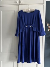 Seraphine Luxe Valerie Royal Blue Tailored Maternity Dress UK 10 ASO Royal Pow