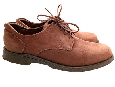VTG Sebago USA Waterproof Tan Nubuck Suede Oxford Comfort Shoes Lug Sole 9 N