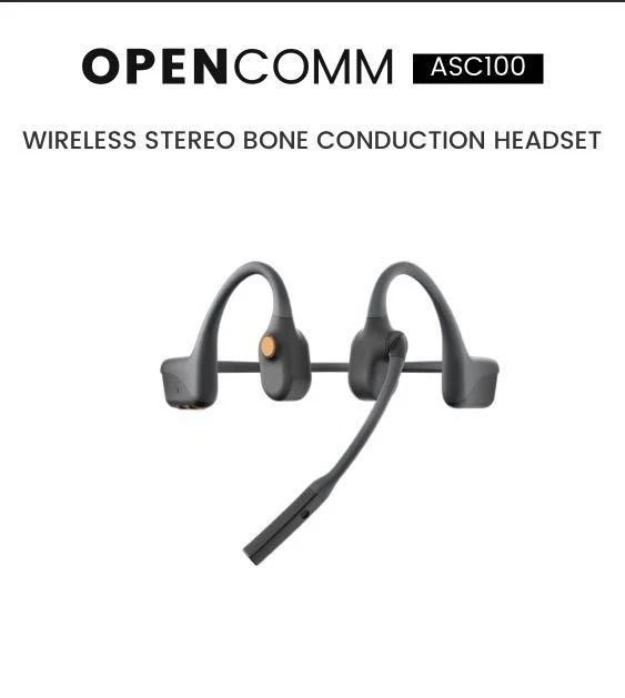 Aftershokz OpenComm ASC100 Bluetooth Bone Conduction Headset - Image 3 of 3
