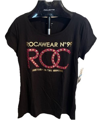 Rocawear Women s Shirt Black/Purple/Gold SZ 1X New